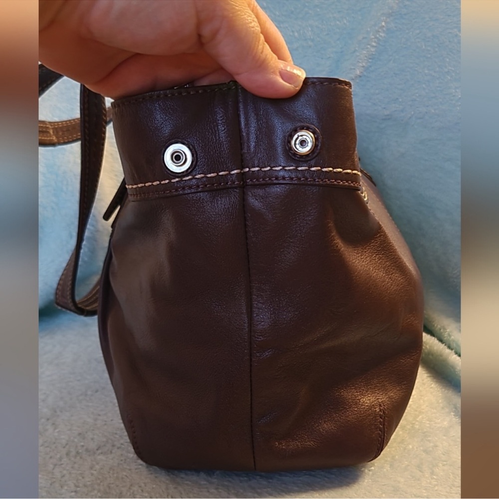 Coach SoHo Pleated Vintage Brown Leather Shoulder Bag - Picture 5 of 14